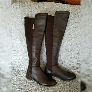 Vince Camuto Brown Leather Knee-High Boots